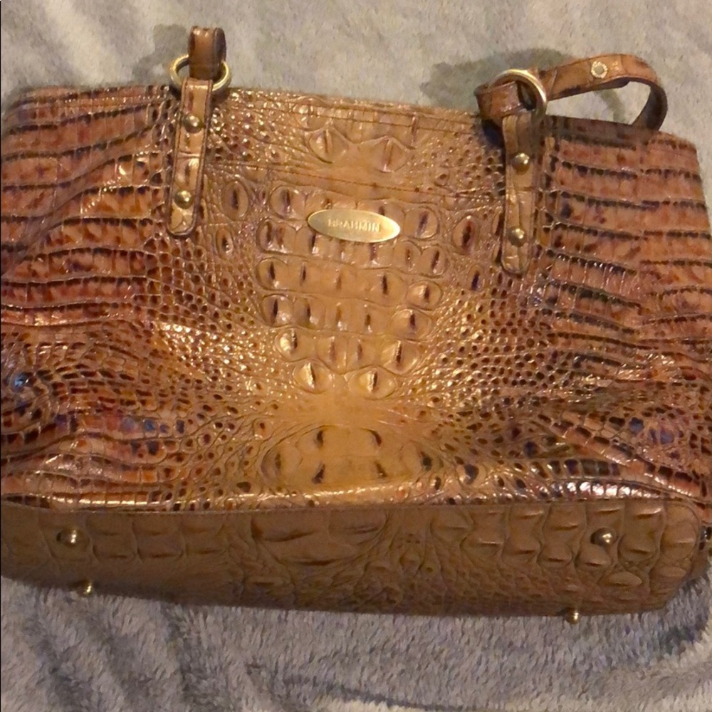 Brahmin crocodile handbag